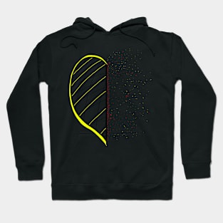 Abstract neon fiery burning heart Hoodie